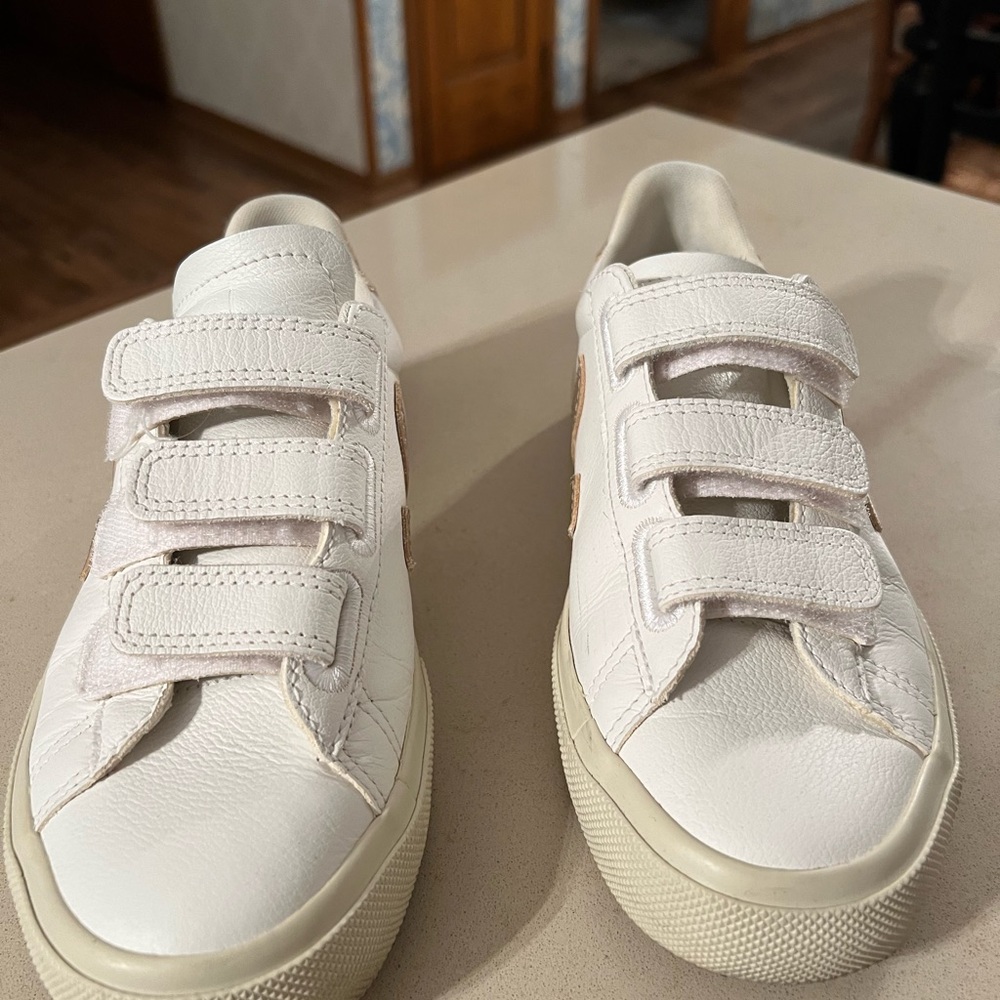 Veja Recife Sneaker in White/ Platine leather